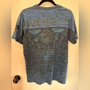 American Fighter Buckle heather blue men’s T-shirt size medium #1740